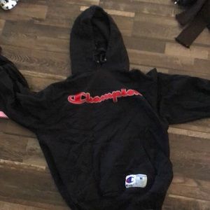 Black champion hoodie